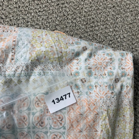 Ink + Ivy Womens Tank Top Size Large White/Orange Floral Sleeveless Racerback‎ - Picture 9 of 9